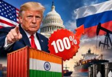 ट्रम्प ने 100% टैरिफ वाला बिल साइन किया:रूस से तेल खरीदने वाले देशों पर शिकंजा; भारत के लिए मुश्किल बढ़ सकती है